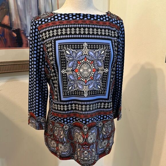 Charter Club Multi- Patterned Women's Top Size LP - Picture 2 of 13